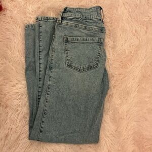 EUC Abercrombie & Fitch Kids Blue High Rise Wide Leg Girls Jeans